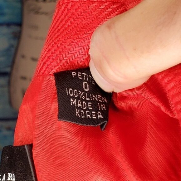 𝅺LINDA Allard Ellen Tracy Red & Black Career Suit - Picture 7 of 7